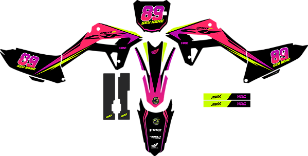 KIT ADESIVOS GRAFICOS CRF250f F21 AMX MOTOCROSS NoiaDeMoto